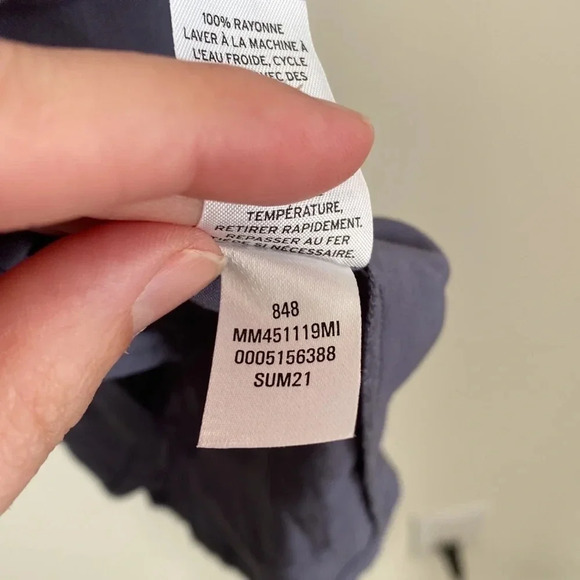 Melrose and Market blue short sleeve tie front top - Picture 8 of 8